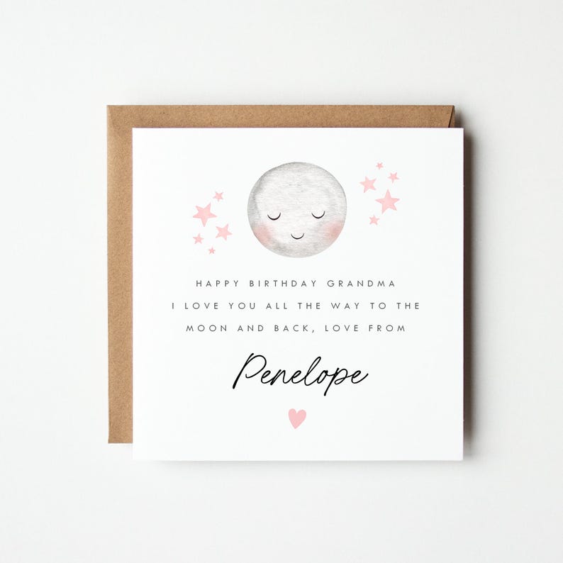 Personalised love you to the moon and back card, mum dad mummy daddy love you to the moon and back card, happy 1st birthday as my mummy card, happy 1st birthday as my daddy card, mummy daddy birthday card, moon card, lunar card