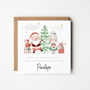 Personalised Grandparents First Christmas Card, Happy 1st Christmas as ...