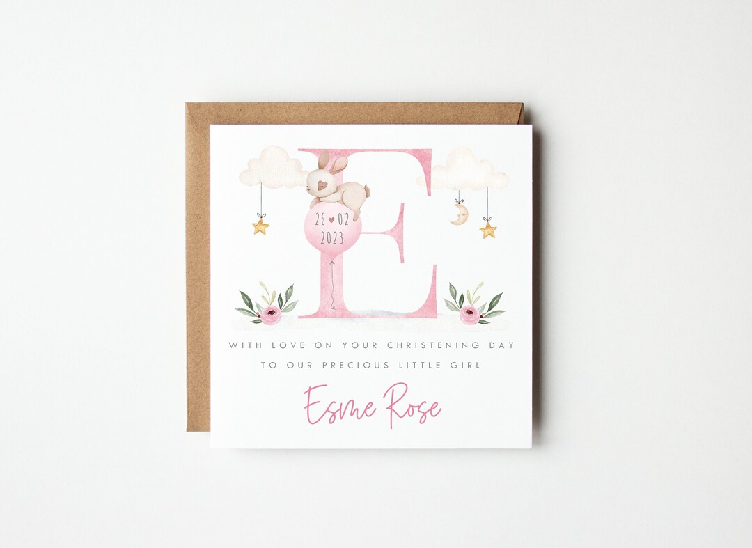 Personalised Christening Card, Baptism Card, Naming Day Card, Grandson