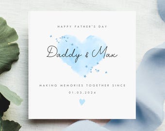 Personalised Father’s Day Card from Son Daughter, Daddy & Me Keepsake, Father’s Day Gift, Making Memories Custom Name
