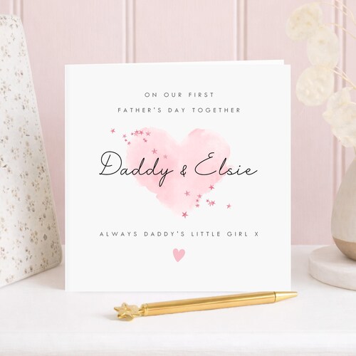 Personalised 1st Fathers Day Card from Baby, Daddy and Me Together Card, New Dad Gift, Custom Keepsake Card