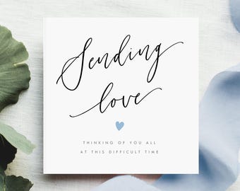 Sympathy Card for Bereavement, Sending Love Condolence Card, Thinking of You Card for Family, Sorry for Your Loss Card