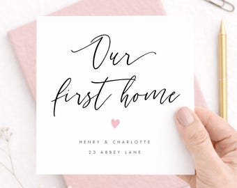 Personalised New Home Card, Our First Home Together Keepsake, Housewarming Gift