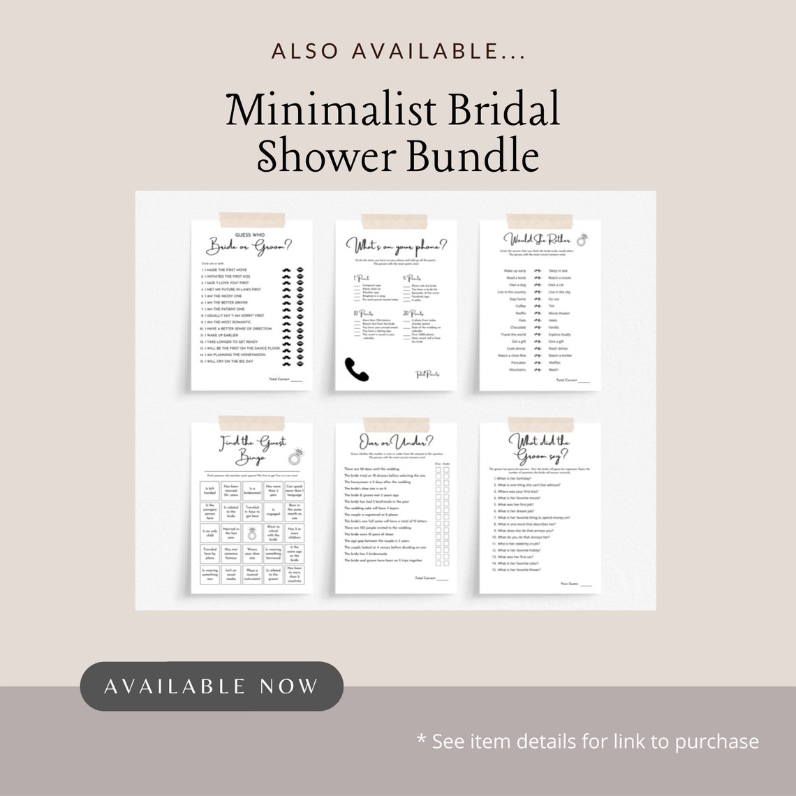Over or Under Bridal Shower Game Template Bridal Shower - Etsy