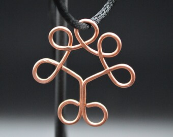 Handmade Solid Copper Celtic Tree Of Life Pendant