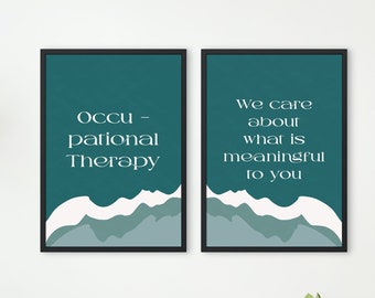 Occupational Therapy Clinic Poster Set, OT Gift (Digital Download)
