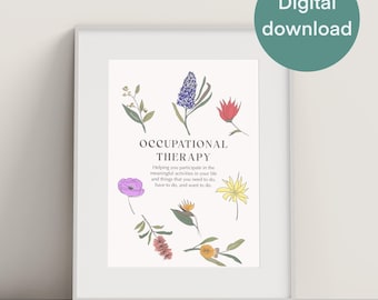 Occupational Therapy Definition Poster, OT Clinic Decor (digital ...