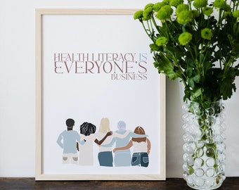 Inclusivity Art Print | People Hugging, Classroom Poster (Digital Download)