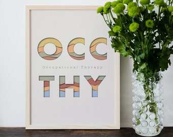 Occupational Therapy Art Print, OT Student Gift (PDF & PNG)