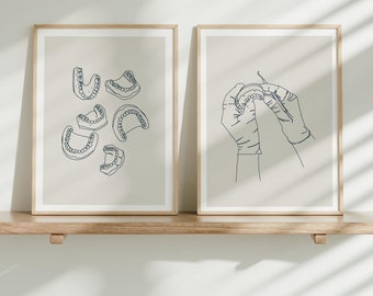 Dental Lab Art Prints, Denture & Technician Tools (PDF Download)