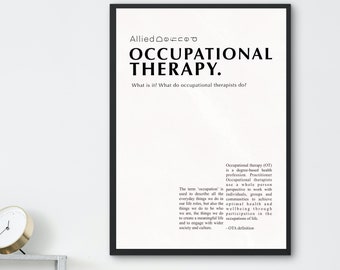 Occupational Therapy Poster What is Occupational (Download Now) - Etsy