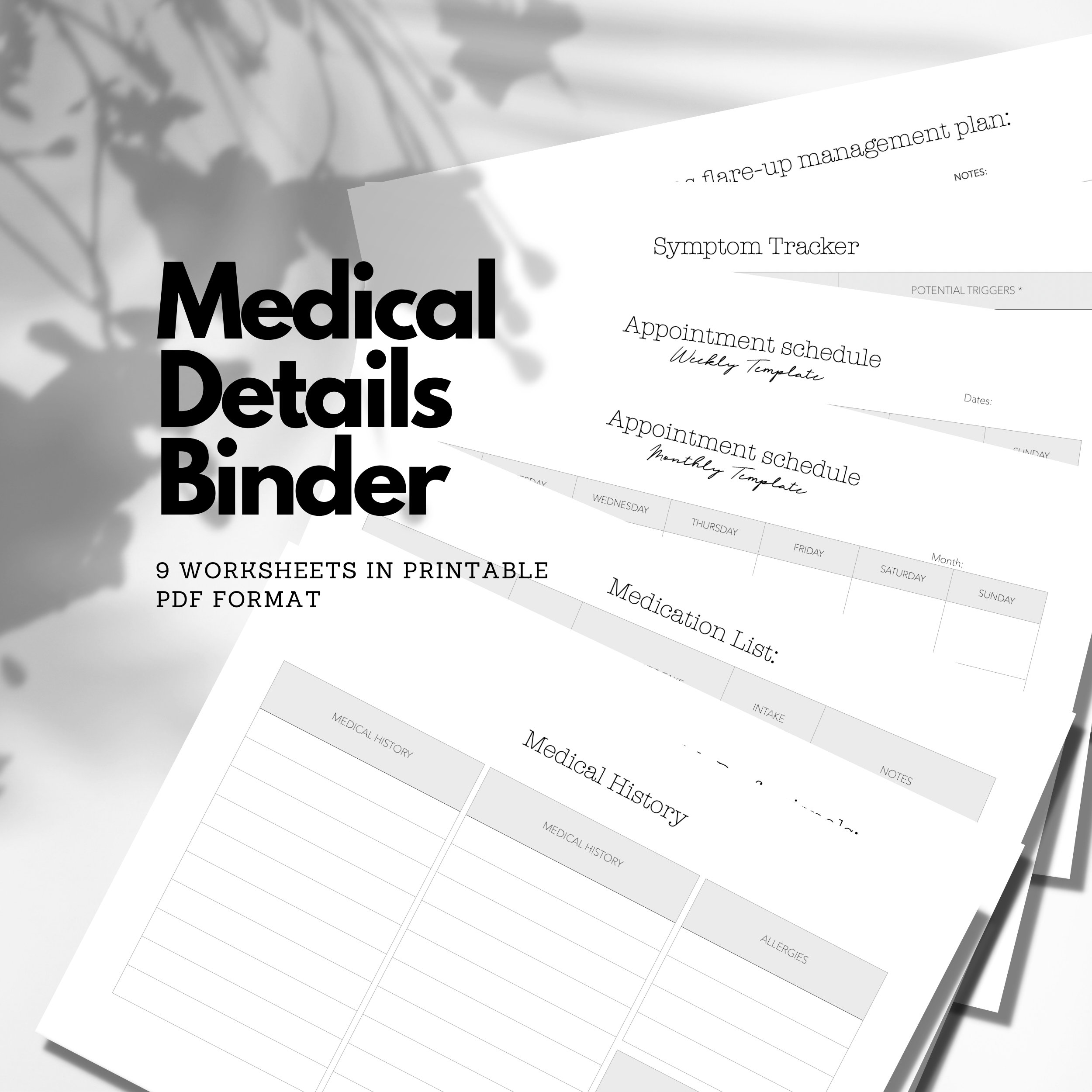 Chronic Pain Planner Minimalist Medical Planner Health Care - Etsy