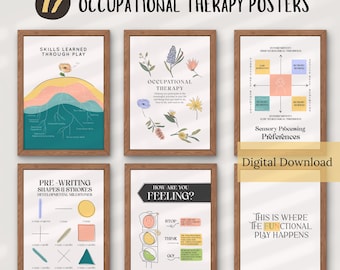 Occupational Therapy Posters Bundle, OT Clinic Decor (Digital Download)