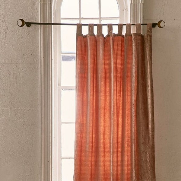 Velvet Curtain, Custom Velvet Drapes, Tab Top Panels for Living Room Window Bedroom Curtains