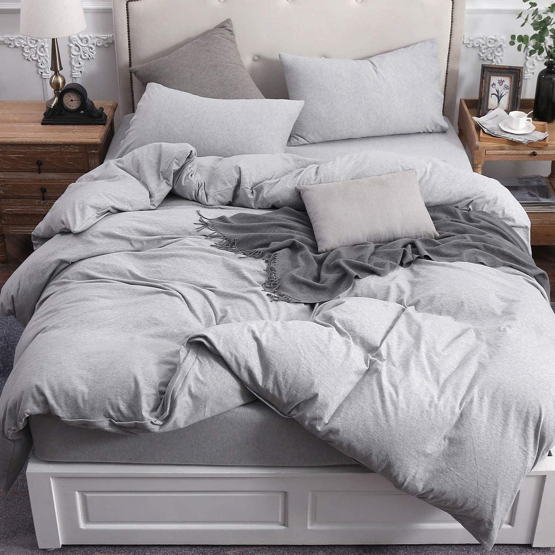 Grey Cotton Duvet Cover, Uo Bedding Twin/queen/king Duvet Cover With