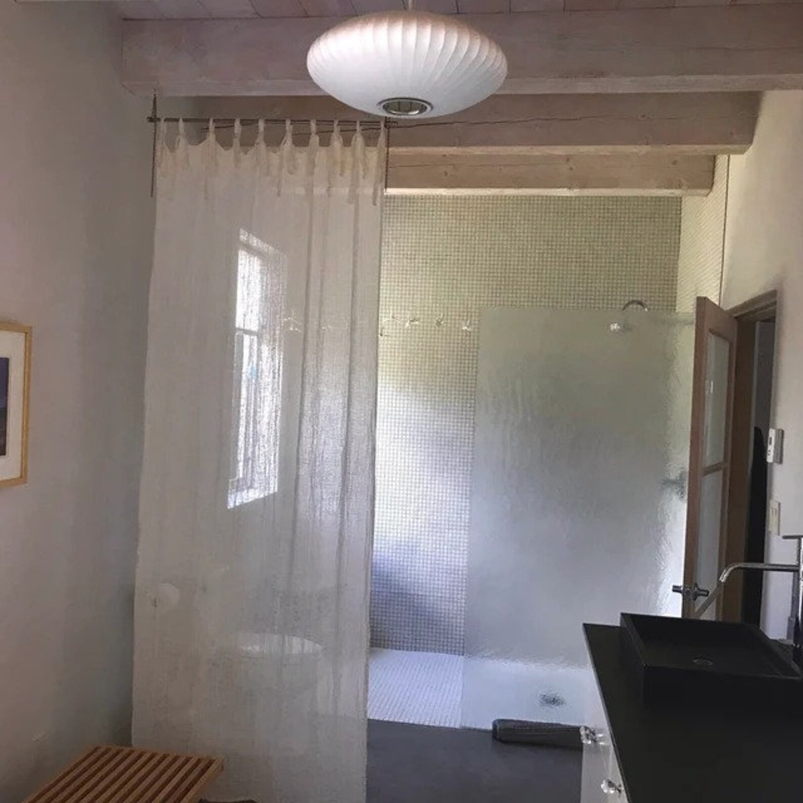 Hippiewild Bed Canopy Drapery Curtains Made of Gauze Linen Etsy