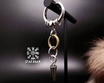 ALGJÖR Viking mono-earring in stainless steel, unique piece from the SELBST collection, light and pleasant - gift for man/woman