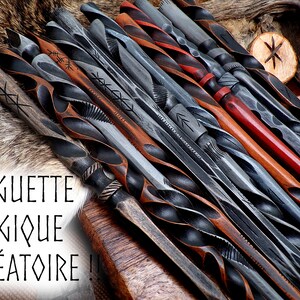 Custom-made beech wood magic wand handmade in our workshop
