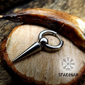 Viking earring - creole - stainless steel - single earring - gothic creole - punk - ethnic