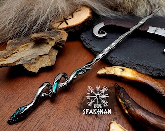 Bastone per capelli Viking Snake - bastoncino per capelli - accessorio per capelli - accessorio LARP guerriero