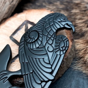 Viking metalen ravenhaarstok haarstok haartoebehoren accessoire voor krijger LARP afbeelding 2