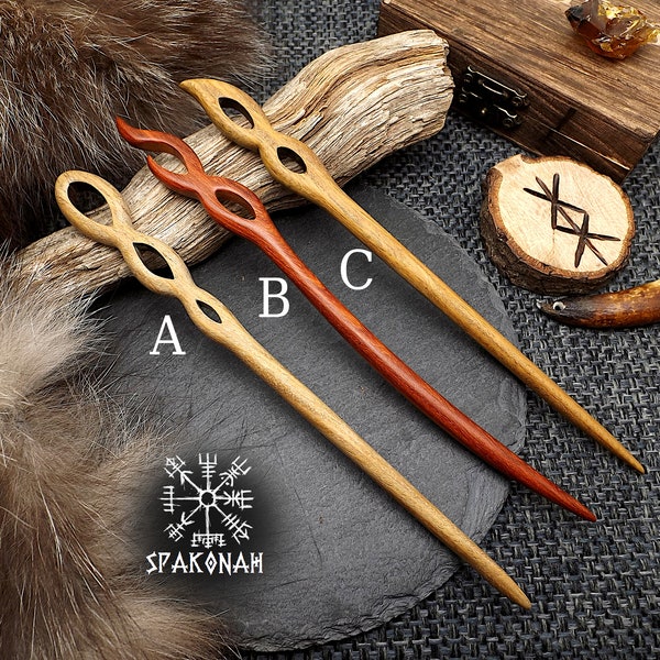 Wooden Viking hair stick - hair stick - hair accessory - accessory for LARP - Larping