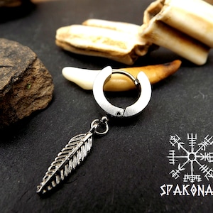 Viking earring - creole - stainless steel - single earring - gothic creole - punk - ethnic