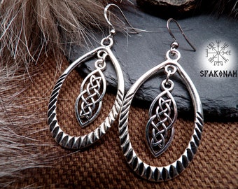 Boucles d'oreilles viking - entrelacs - nordique - celtique - celte - guerrière - bijoux - ethnique - bijoux nordique