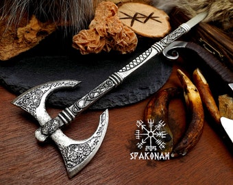 Pic à cheveux viking Hache - baton à cheveux - accessoire de cheveux - accessoire pour GN guerrière