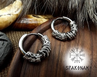 Viking earrings - Creole - stainless steel - Nordic - Celtic - Celtic - warrior - jewelry - ethnic -