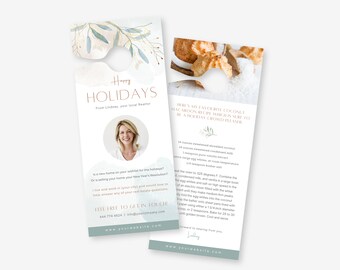 Realtor Holiday Door Hanger Template: Real Estate Marketing (Digital Download)