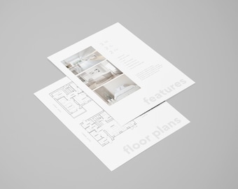London Real Estate Feature Sheet Template: Realtor Flyer (Canva)