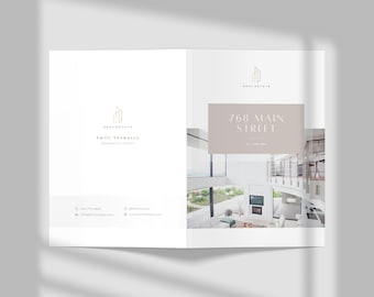 Harper Real Estate Feature Sheet Template: Printable Realtor Brochure (Canva)