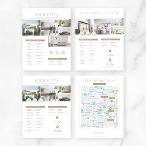 Harper Property Comparison Flyer, Real Estate Home Feature Sheet Template, Makelaar Marketing, Agent Open House Flyer, Canva Template