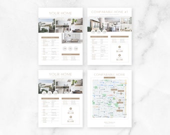 Harper Real Estate Property Comparison Flyer Template (Canva)