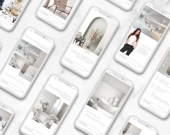 London Real Estate Instagram Stories Template (Canva Editable)