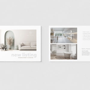Carte postale immobilière de Londres, dépliant immobilier, courrier immobilier, outil de marketing d'agent immobilier, marketing immobilier, modèle modifiable Canva