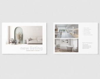 London Real Estate New Listing Postcard Template: Modern Realtor Marketing (Canva Editable)