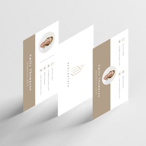 Modèle de Carte de visite minimaliste Harper | Modèle personnalisable moderne | Modèle de conception Canva