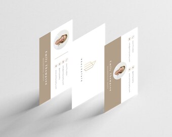 Minimalist Business Card Template: Modern Canva Design (Digital Download)