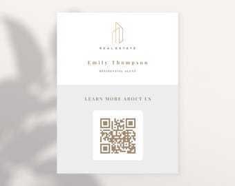 Harper Printable Real Estate QR Code Sign