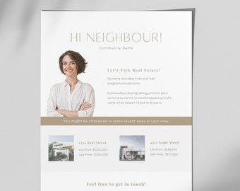 Harper Realtor Introductory Mailer: Real Estate Flyer Canva Template