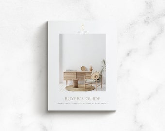Harper Real Estate Buyer's Guide: Realtor Marketing Template (Canva Editable Printable)