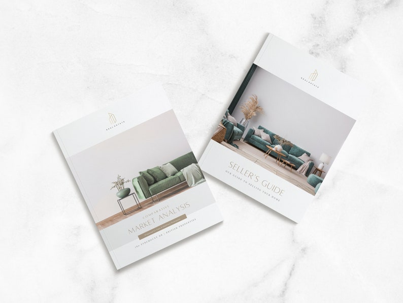 Harper Real Estate CMA and Seller's Guide Canva Brochure Etsy