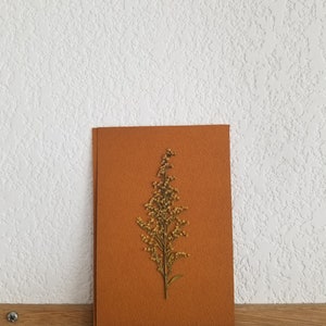 Carte fleurie Solidago 10*15cm - Fait Main - Avec enveloppe