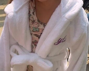 Batas con capucha personalizadas nuevas // Bata de novia // Bata de novia // Batas para fiesta nupcial // Regalo para niña de las flores // Bata manta // Bata suave para niños