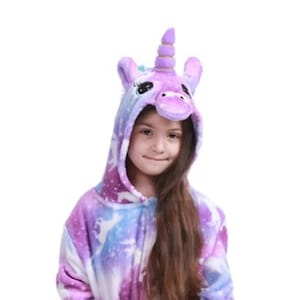 UNICORN ROBE, KIDS Fluffy Unicorn Kids Pajamas Robes, Unicorn Robes with names, Customized Unicorns, Birthday gift, Rainbow unicorn Pajamas