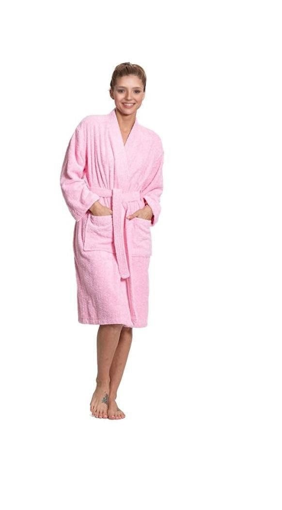 PINK KIMONO ROBE,Terry Bathrobes, Turkish Cotton Robe, Personalized Terry Kimono Turkish Cotton Monogrammed Bridesmaide Lightweight Robe