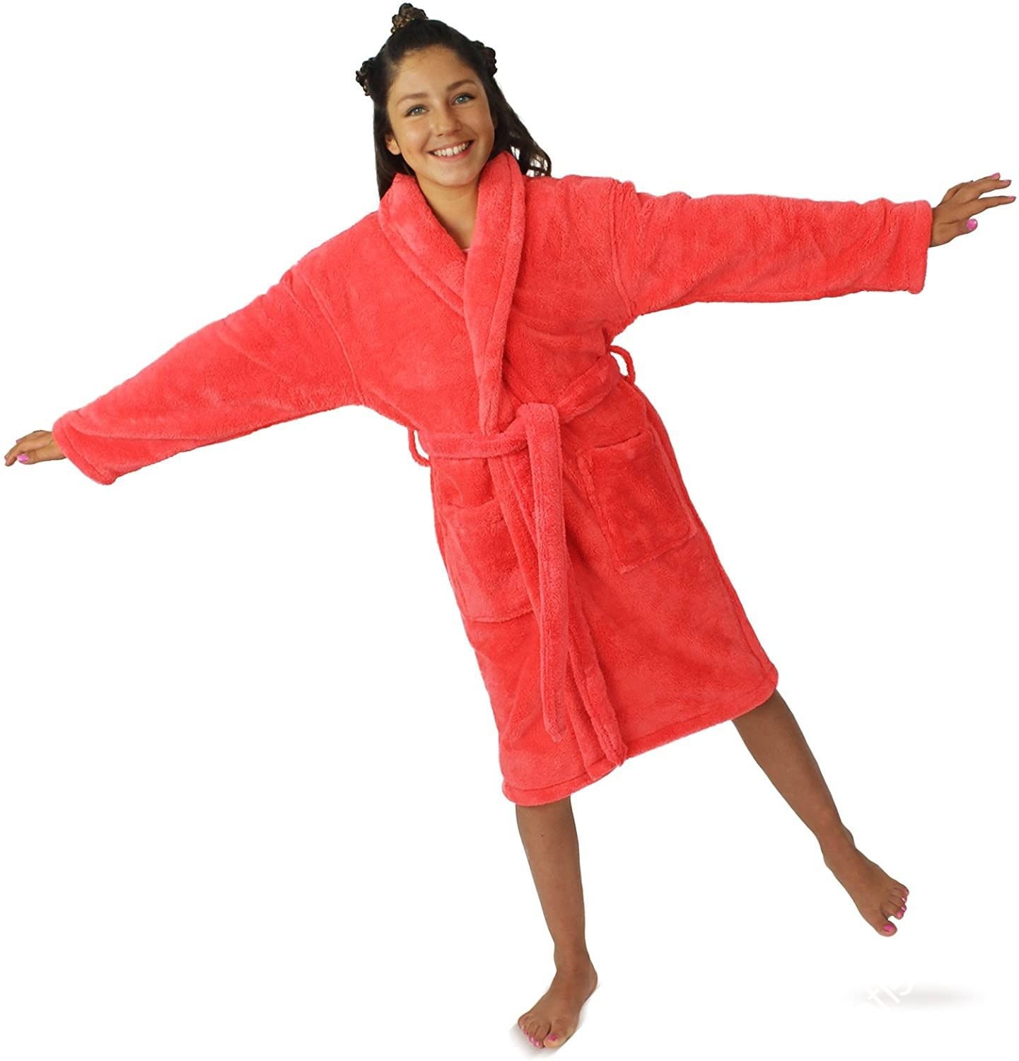 Minnie Bow and Name Customized Soft Bathrobes for Kids, Bathrobes for