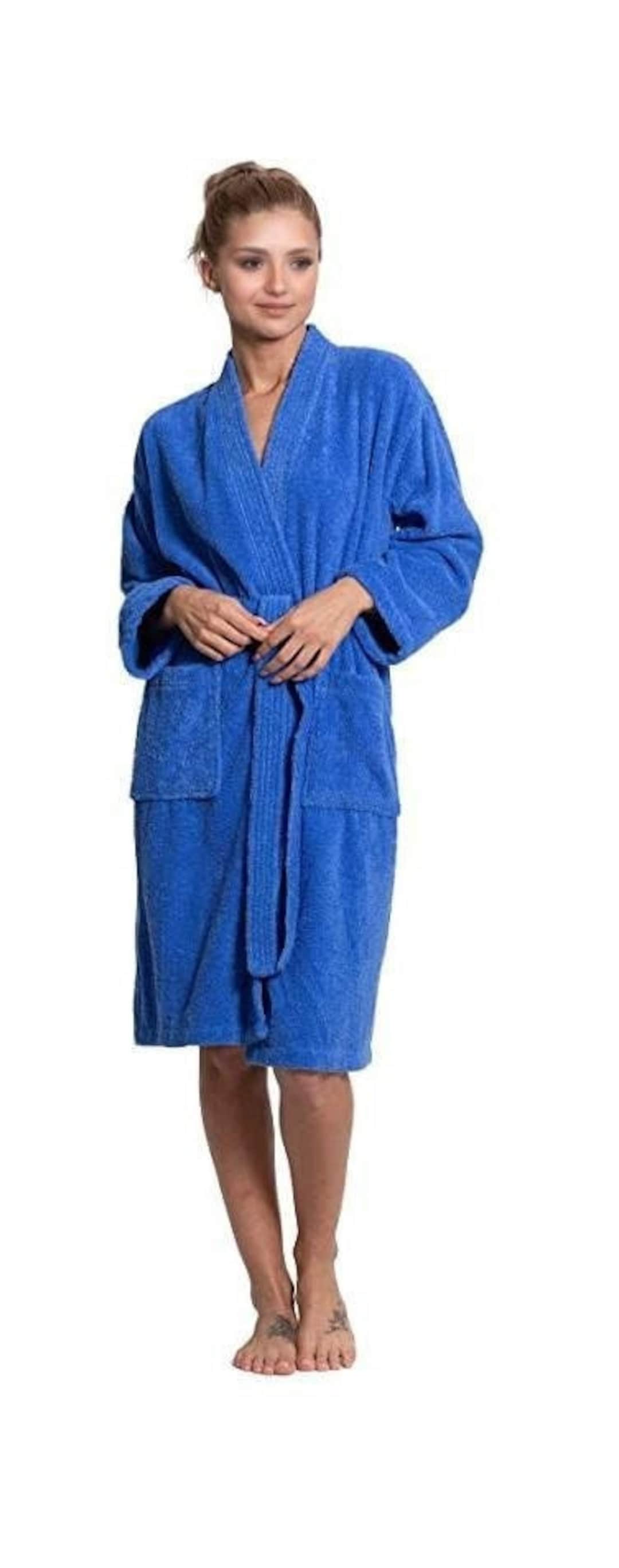 ROYAL BLUE ROBE, Terry Bathrobes, Turkish Cotton Robe, Personalized